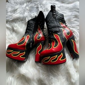 Dolls Kill Lamoda Fire Studded Boots